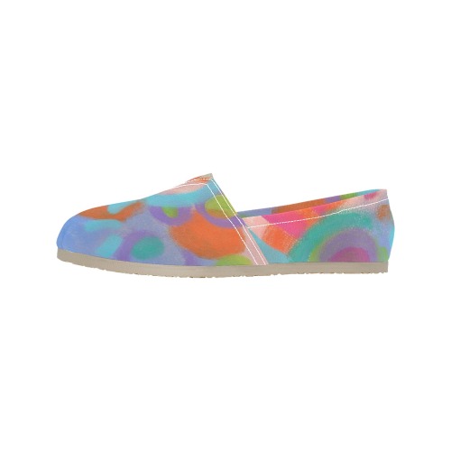 Colorful Abstract Art for Your Feet Women's Classic Canvas Slip-On (Model 1206)