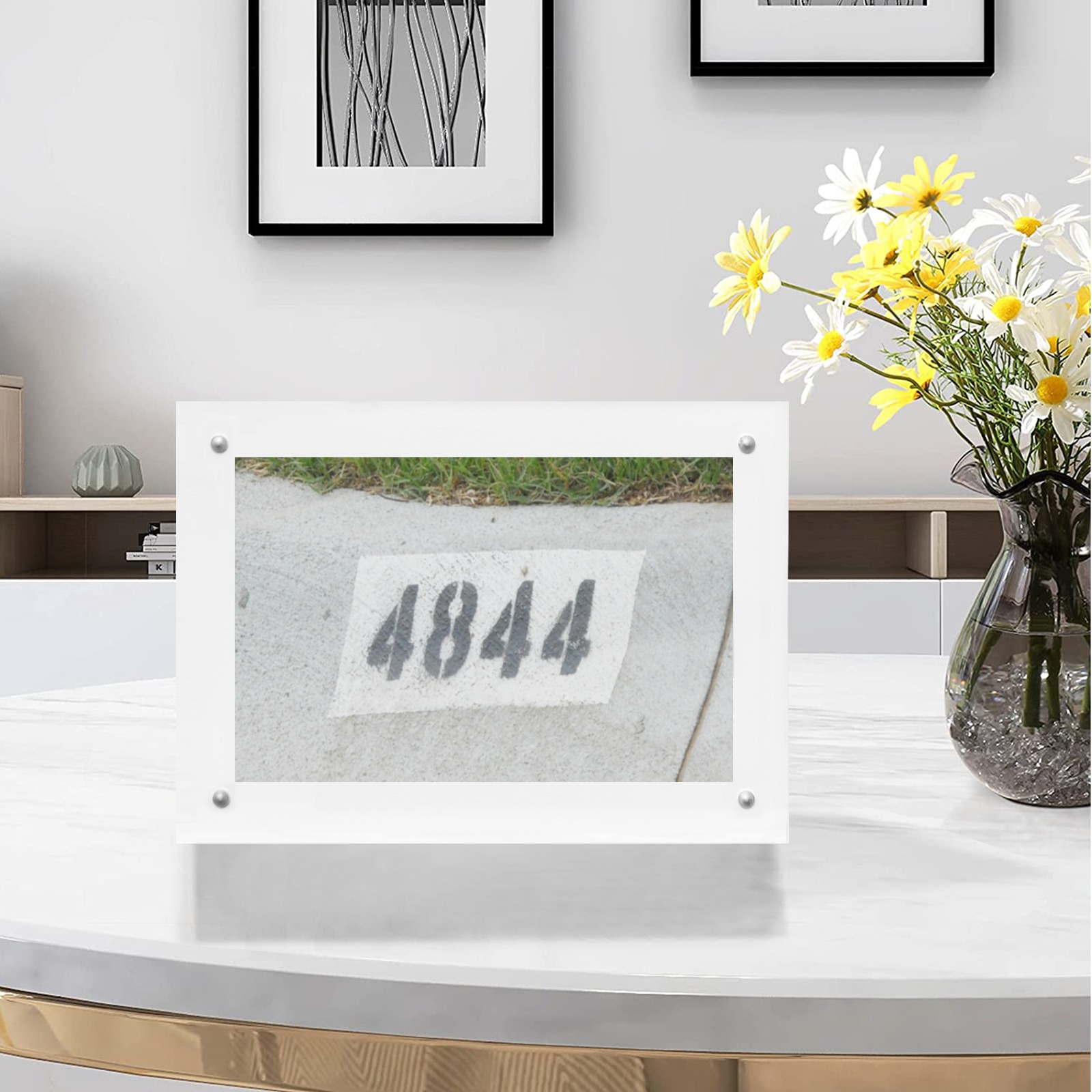 Street Number 4844 Acrylic Magnetic Photo Frame 7"x5"