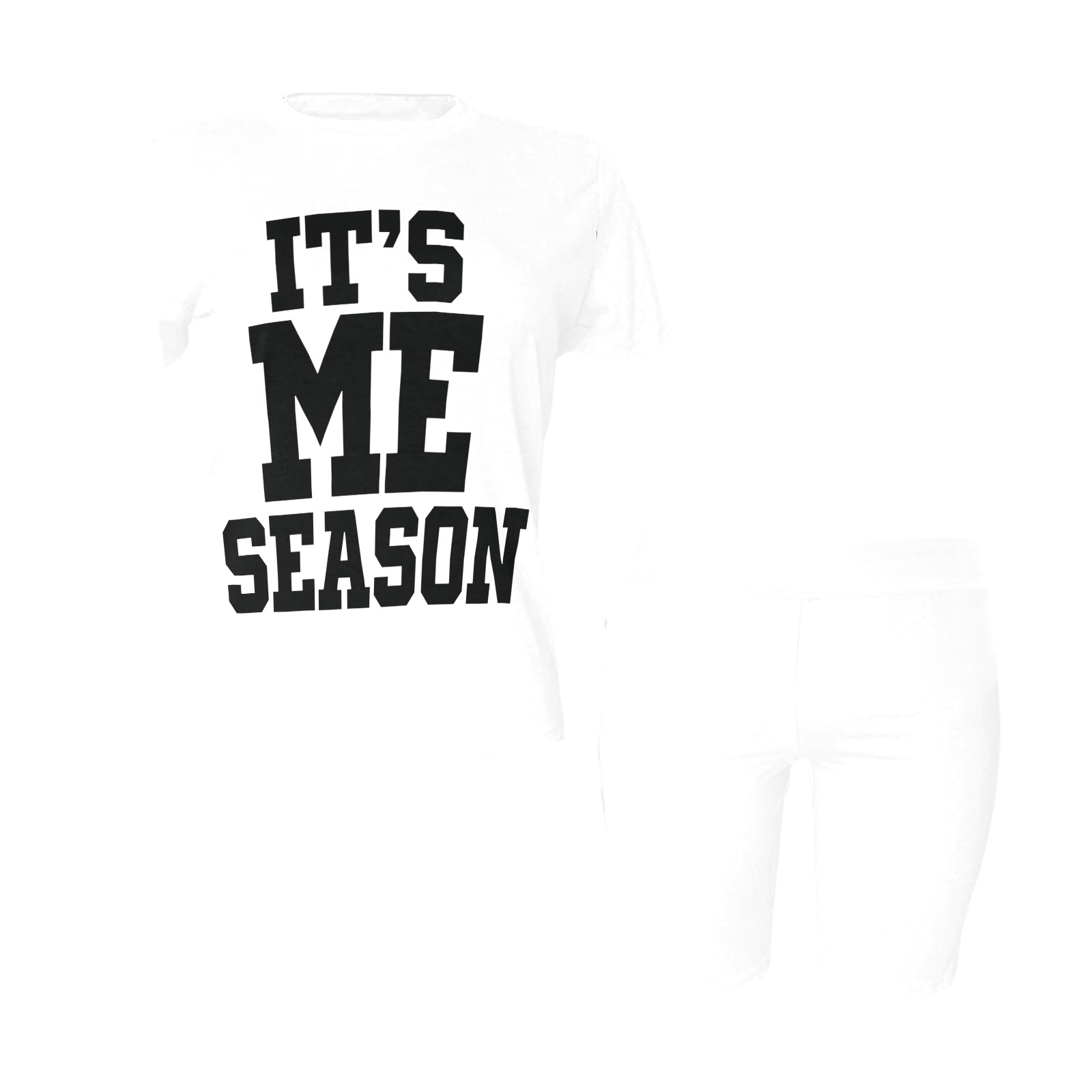 It Me Season (Black) Women's Short Yoga Set