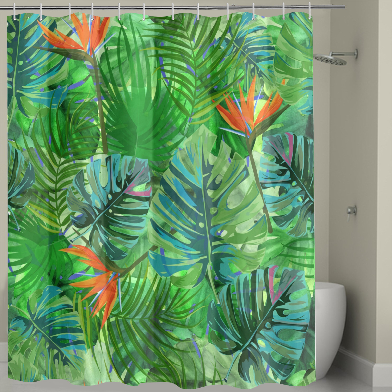 Rainforest Jungle Paradise Shower Curtain Shower Curtain 72" x 72"