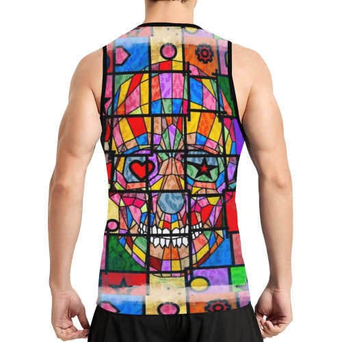 Skull by Nico Bielow All Over Print Basketball Jersey