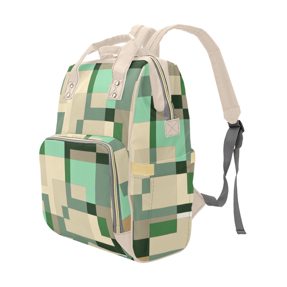 sage and sand Multi-Function Diaper Backpack/Diaper Bag (Model 1688)
