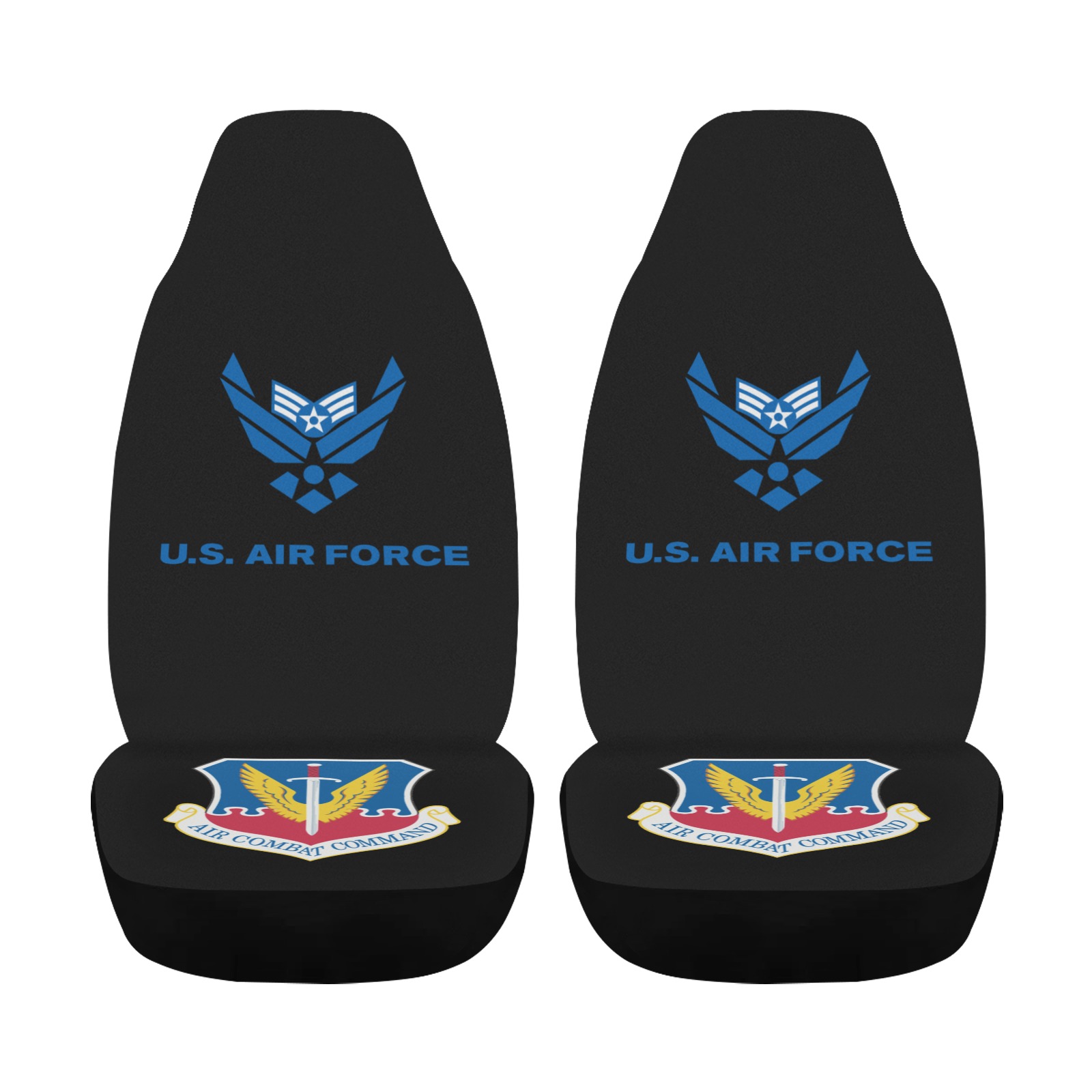 Senior Airman Offutt Air Force Base Car Seat Cover Airbag Compatible (Set of 2)
