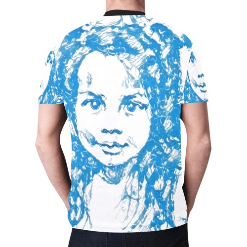 Blue Innocense New All Over Print T-shirt for Men (Model T45)