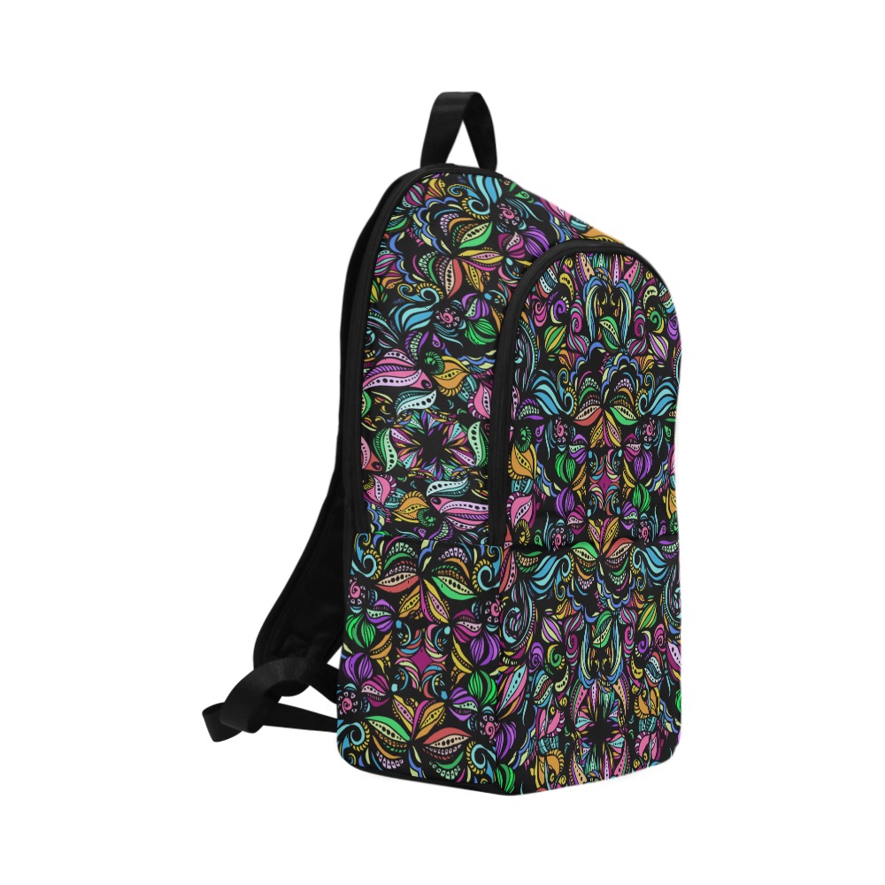 Whimsical Blooms Fabric Backpack for Adult (Model 1659)
