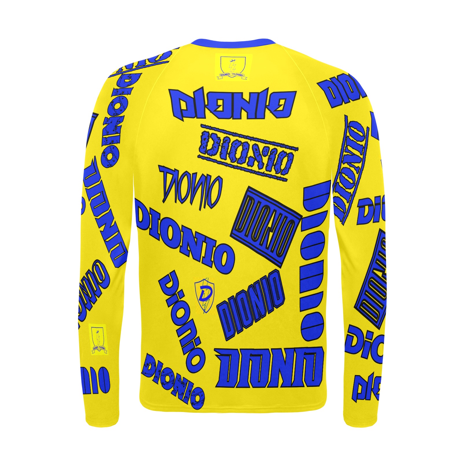 DIONIO Clothing Yellow ND Long Sleeve Swim Shirt (Yellow & Blue) Men