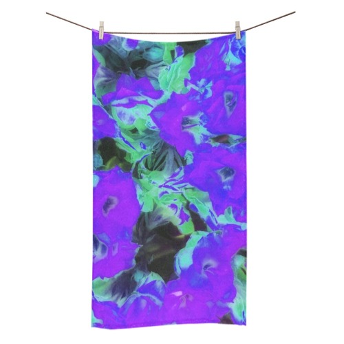 Glowing Purple Kalanchoe Plant Bath Towel 30"x56"