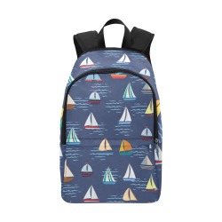 Sailboat Fabric Backpack for Adult (Model 1659)