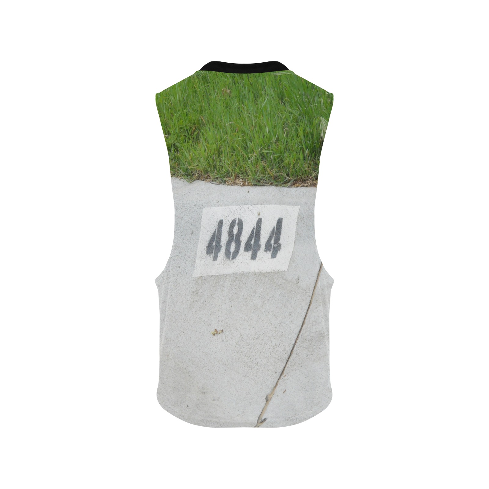 Street Number 4844 with Black Collar Men's Open Sides Workout Tank Top (Model T72)