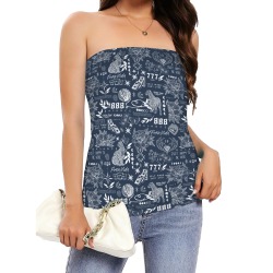 Inspirational tattoo pattern BL Women's Long Tube Top (Model T84)