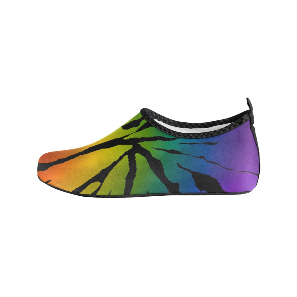 Ô Rainbow Tie-Dye Women's Slip-On Water Shoes (Model 056)