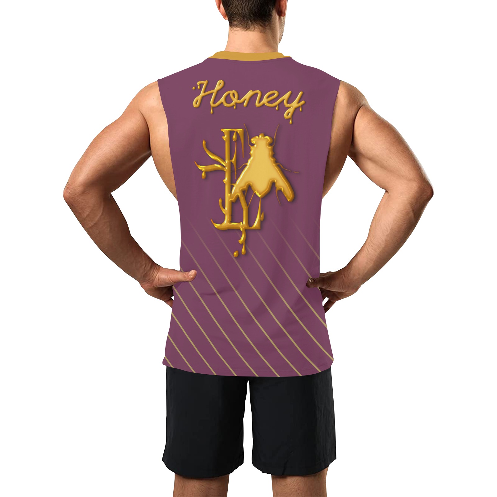Honey Collectable Fly Men's Open Sides Workout Tank Top (Model T72)