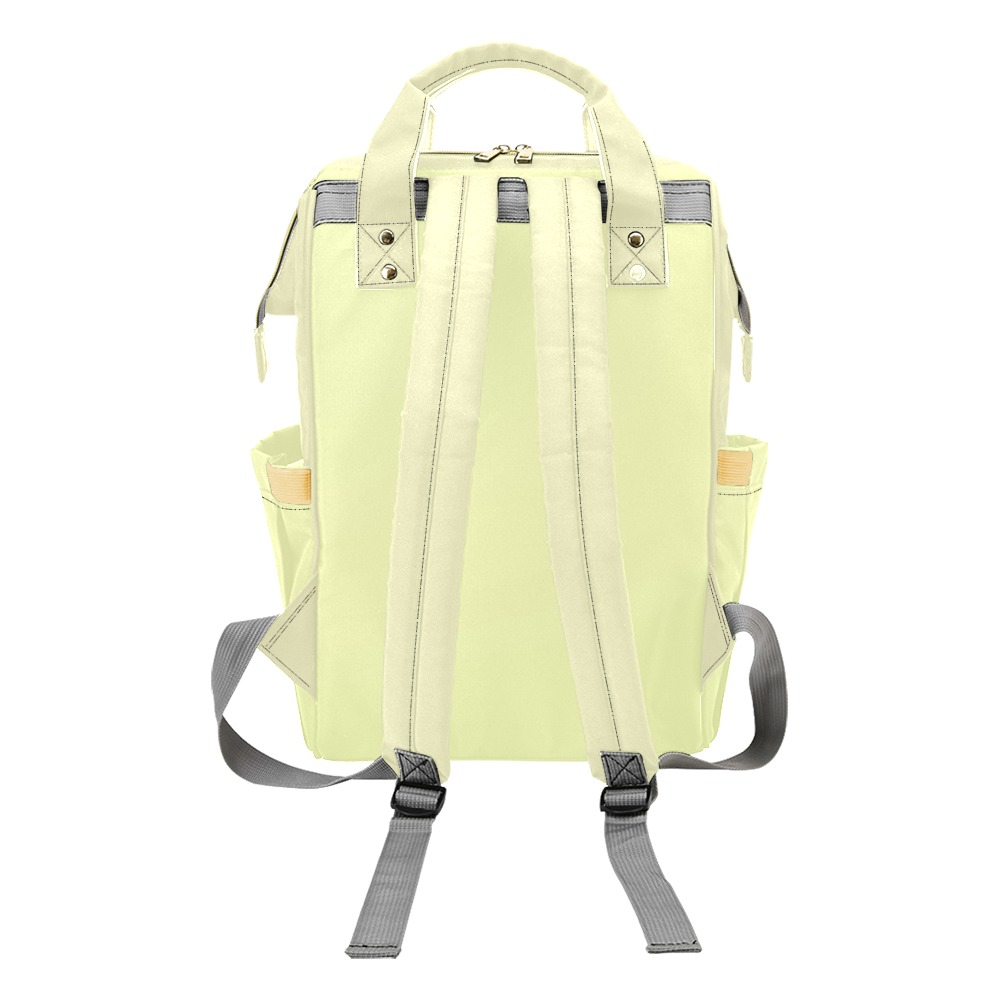 pastal yellow Multi-Function Diaper Backpack/Diaper Bag (Model 1688)