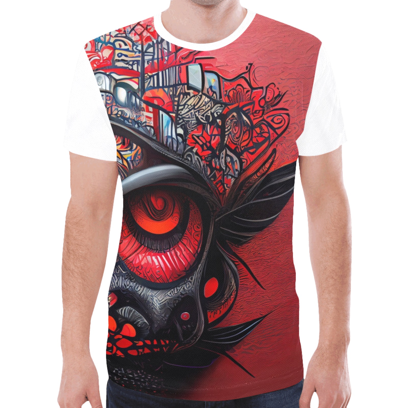 red eye New All Over Print T-shirt for Men (Model T45)