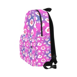 Animal Print_Tie-Dye_White_Purple BG_Repeat Unisex Classic Backpack (Model 1673)