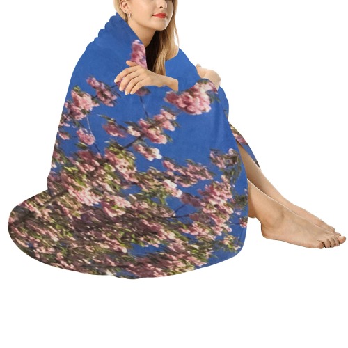 Cherry Tree Collection Circular Ultra-Soft Micro Fleece Blanket 60"