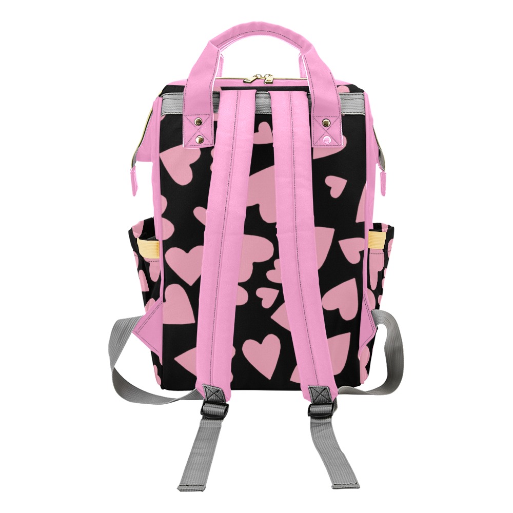 hearts Multi-Function Diaper Backpack/Diaper Bag (Model 1688)