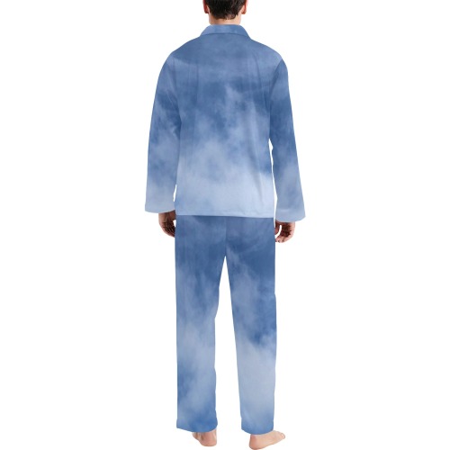 Sky wishes Men's V-Neck Long Pajama Set