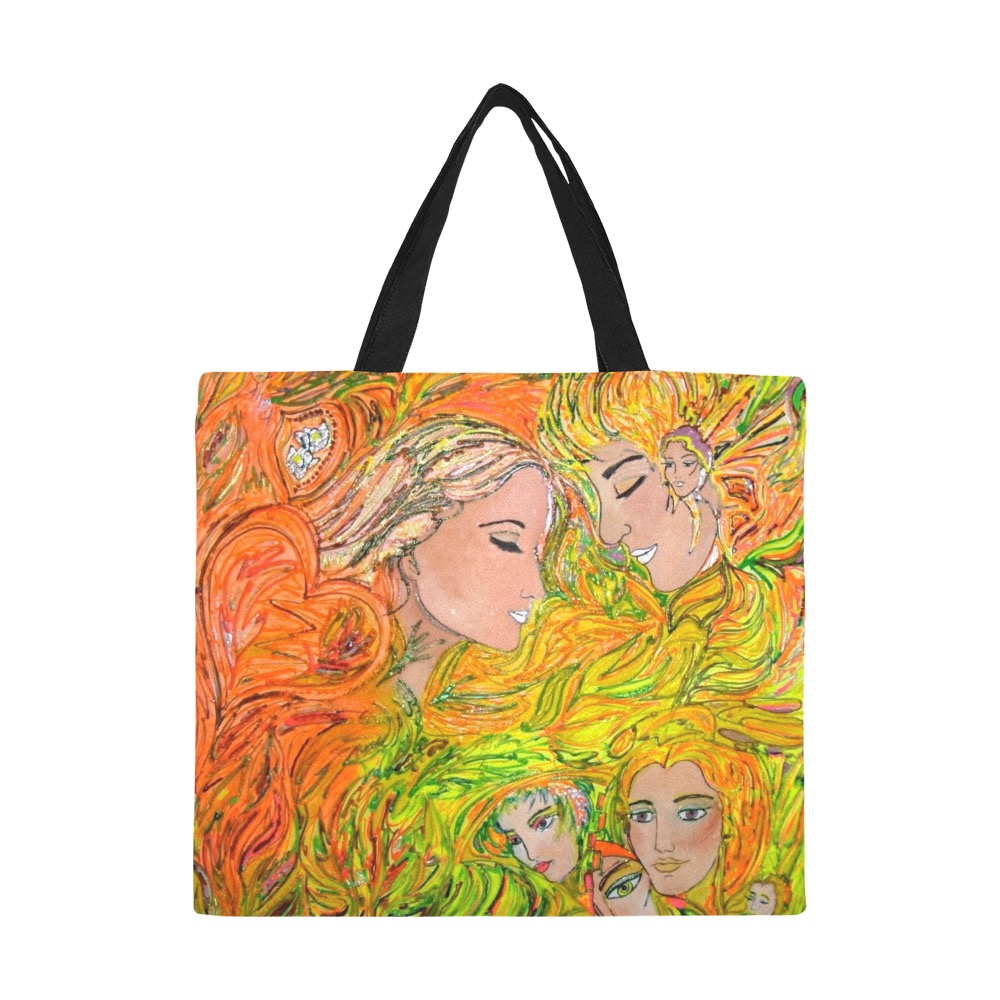 Summer All Over Print Canvas Tote Bag/Large (Model 1699)