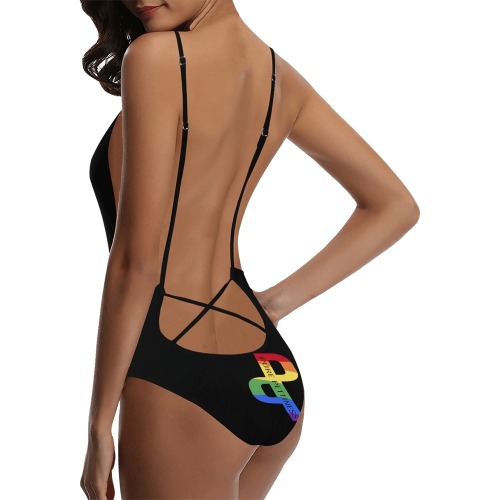 Pride Pettiness sexy swimsuit Sexy Lacing Backless One-Piece Swimsuit (Model S10)