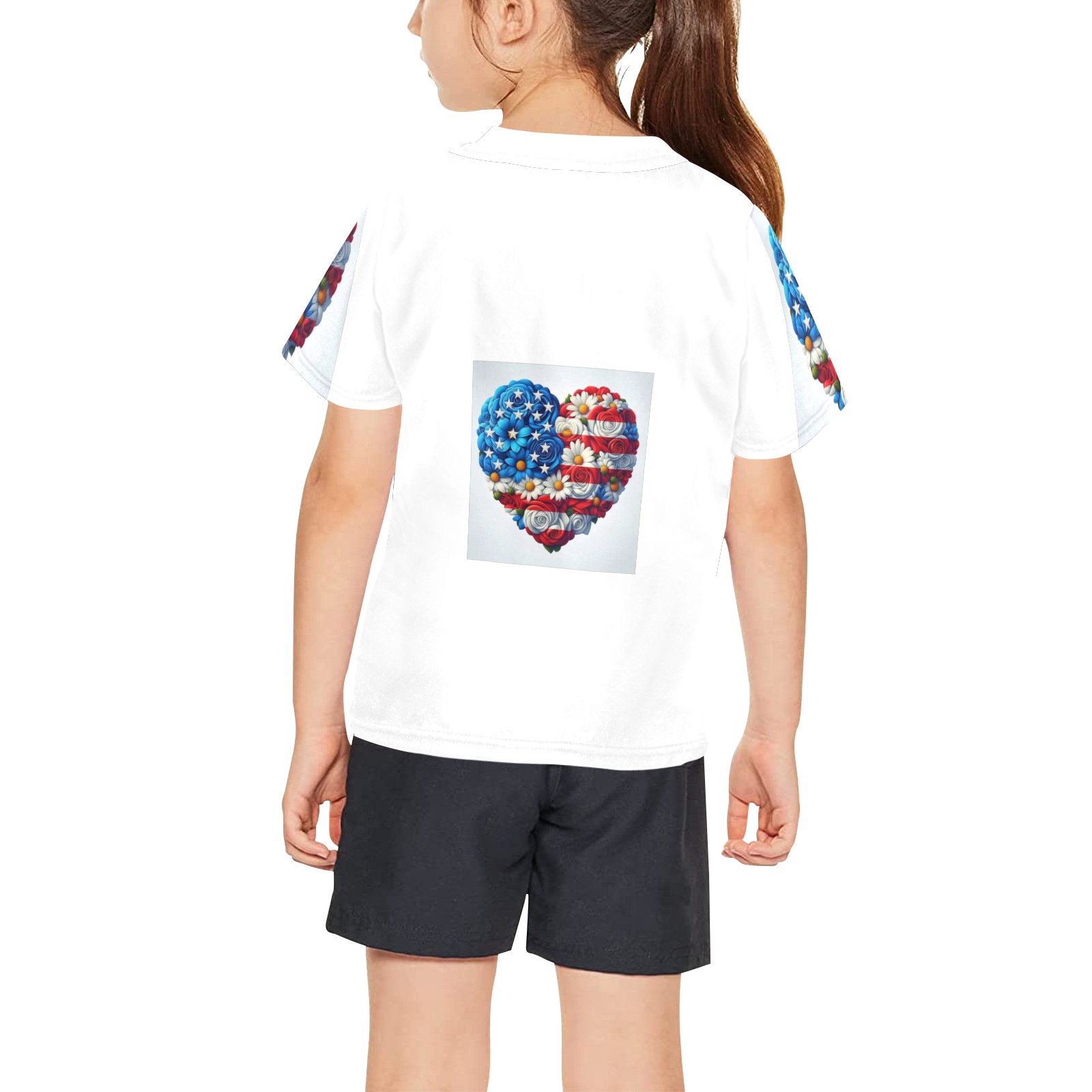 hart shirt Big Girls' All Over Print Crew Neck T-Shirt (Model T40-2)