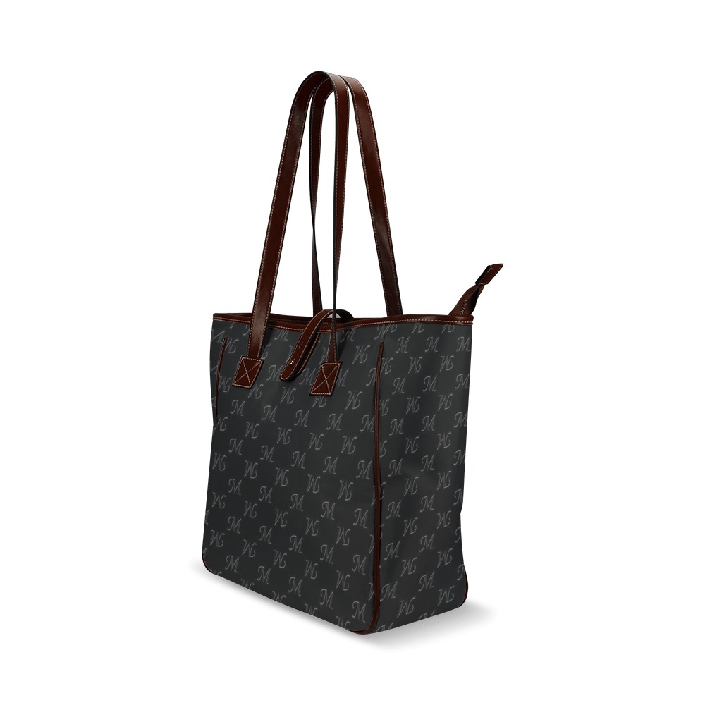 Mud-di Signature Upsidedown Black Classic Tote Bag (Model 1644)