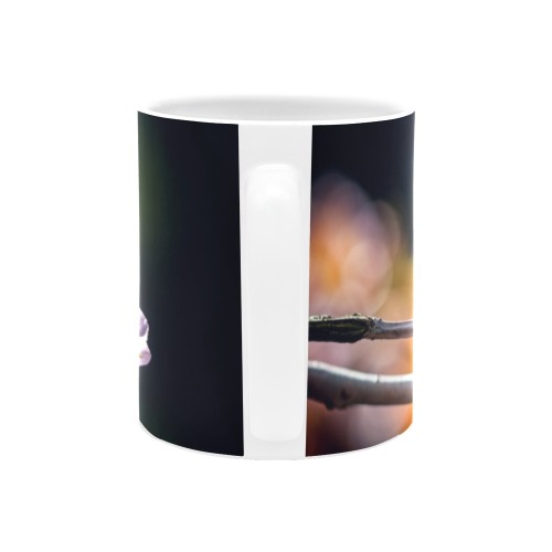 Slender sakura flowers. Sunlight and shadows. White Mug(11OZ)