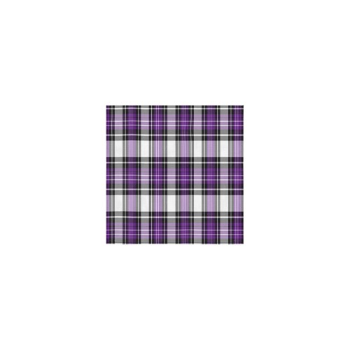 Purple Black Plaid Square Towel 13“x13”