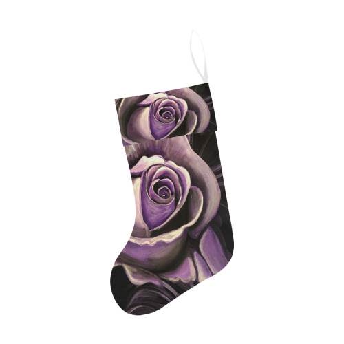 Purple Rose Christmas Stocking