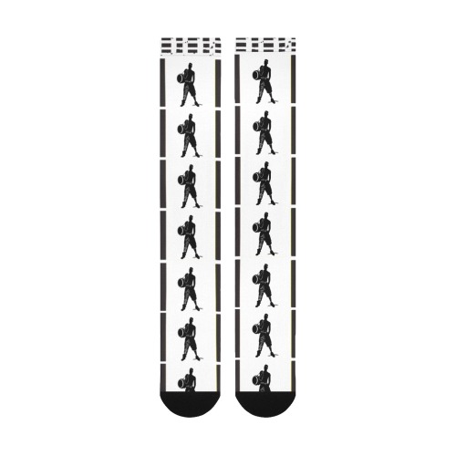 Aziatic Black & White Long Socks