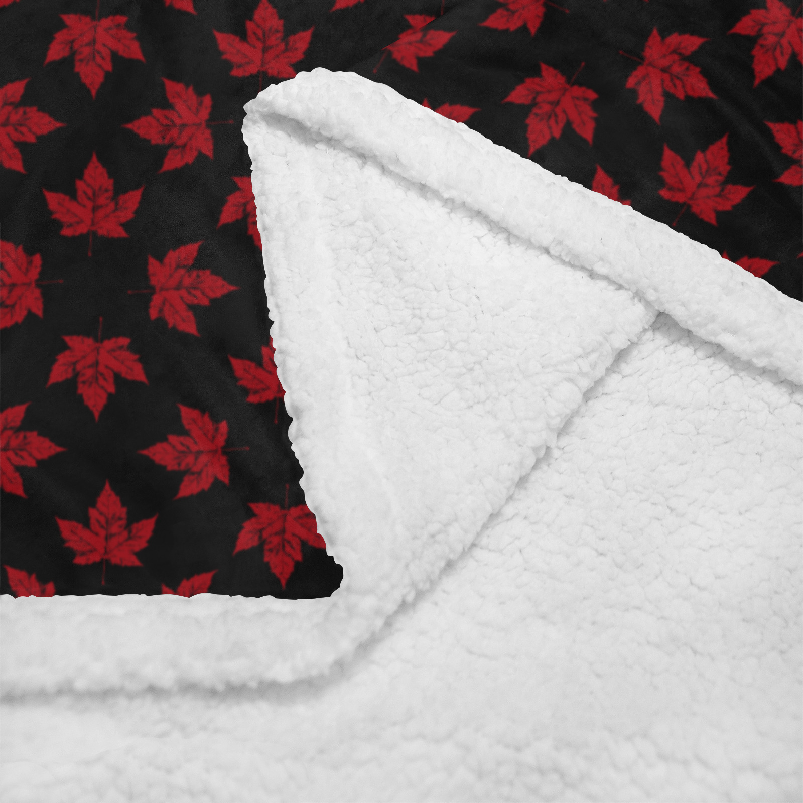 Cool Canada Souvenir Double Layer Short Plush Blanket 50"x60"