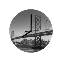 San Francisco Skyline And Bay Bridge At Sunset, California Clock MDF Wall Clock