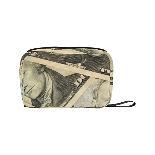 US PAPER CURRENCY Toiletry Bag with Hanging Hook (Model 1728)