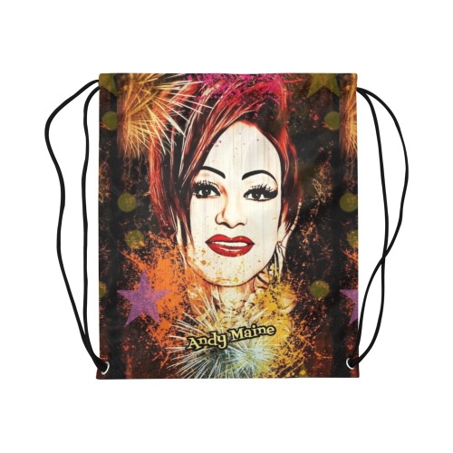 Andy Maine 2022 by Nico Bielow Large Drawstring Bag Model 1604 (Twin Sides)  16.5"(W) * 19.3"(H)