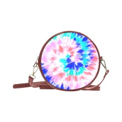 Tie dye lilac spirals Y6 Round Sling Bag (Model 1647)