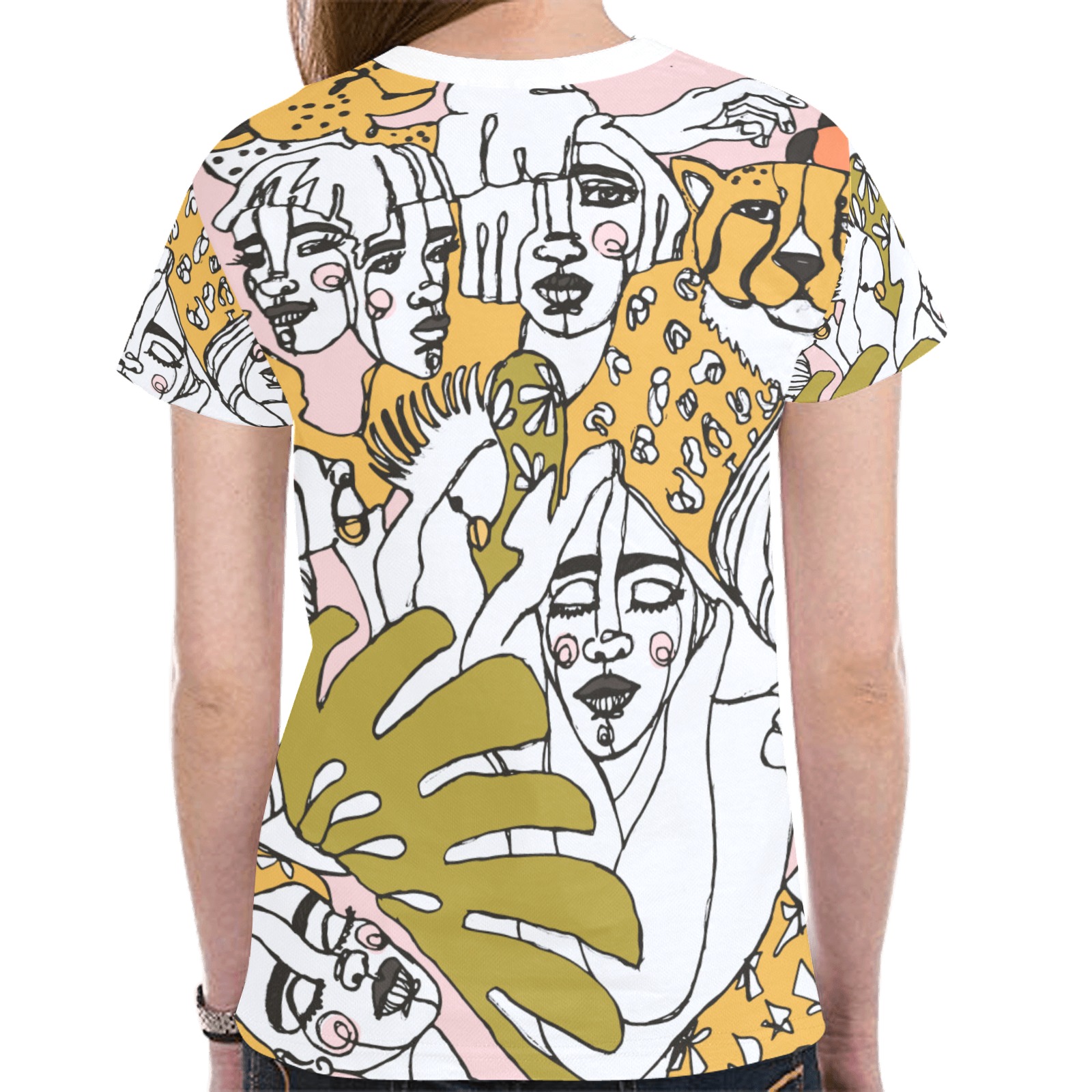 FEMALE STRENGTH I New All Over Print T-shirt for Women (Model T45)