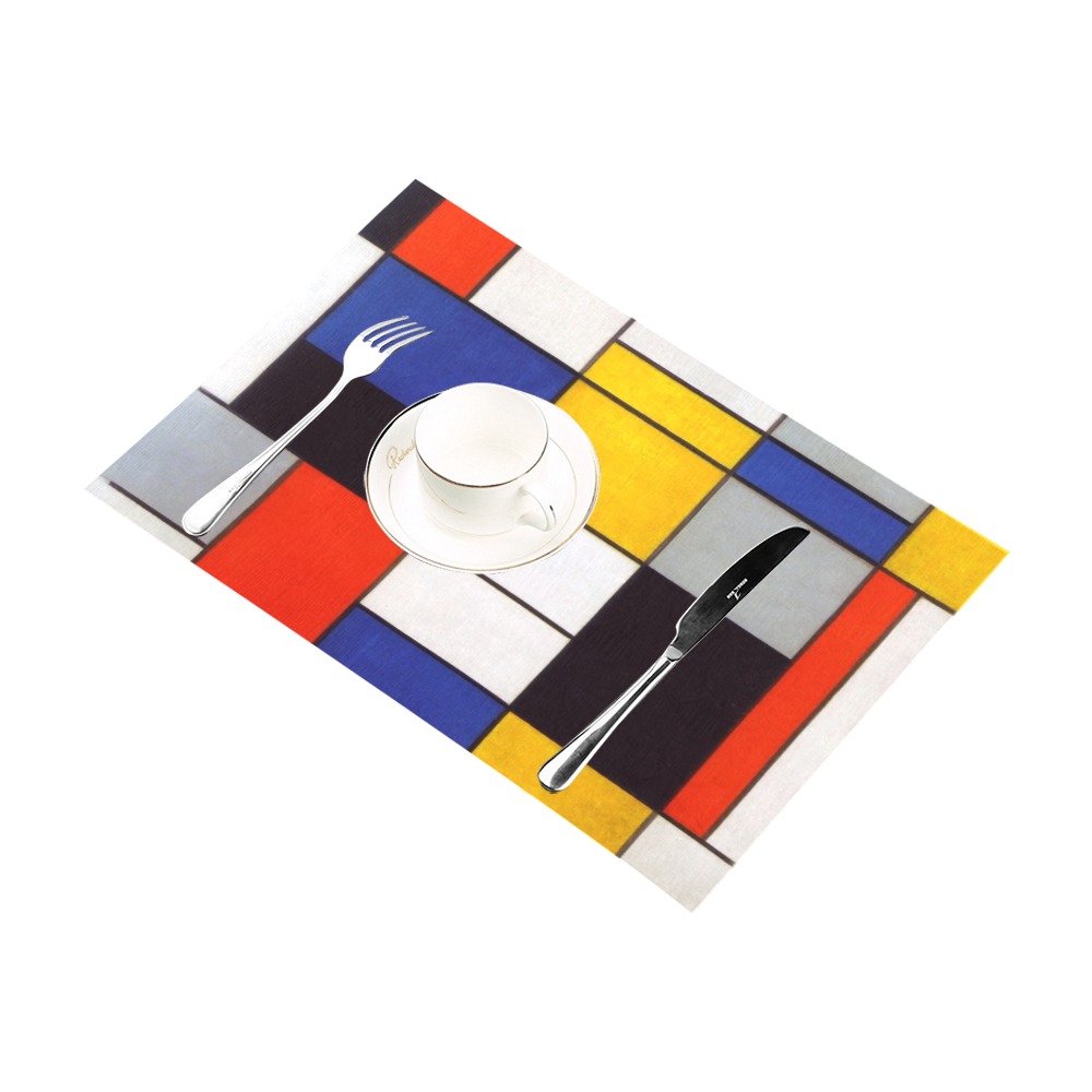 Composition A by Piet Mondrian Placemat 12’’ x 18’’ (Set of 4)