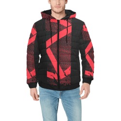 KD RED SUPRIME Men's Padded Hooded Jacket (Model H42)