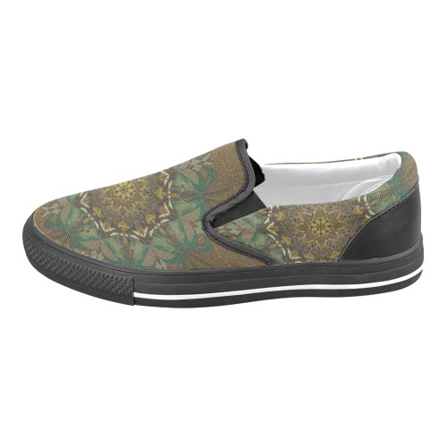 Wisdom in cordiality Anthophila on the finest petals Men's Unusual Slip-on Canvas Shoes (Model 019)