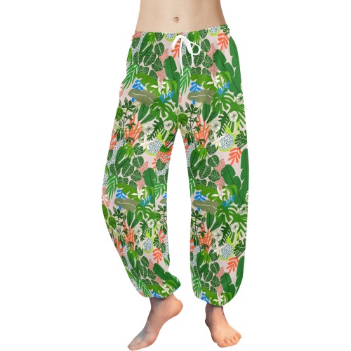 Simple drawing of abstract jungle Women's All Over Print Harem Pants (Model L18)
