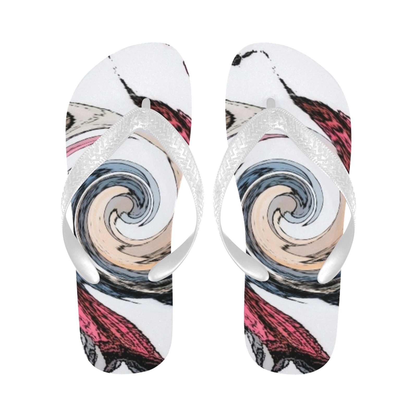 spiral Flip Flops for Men/Women (Model 040)