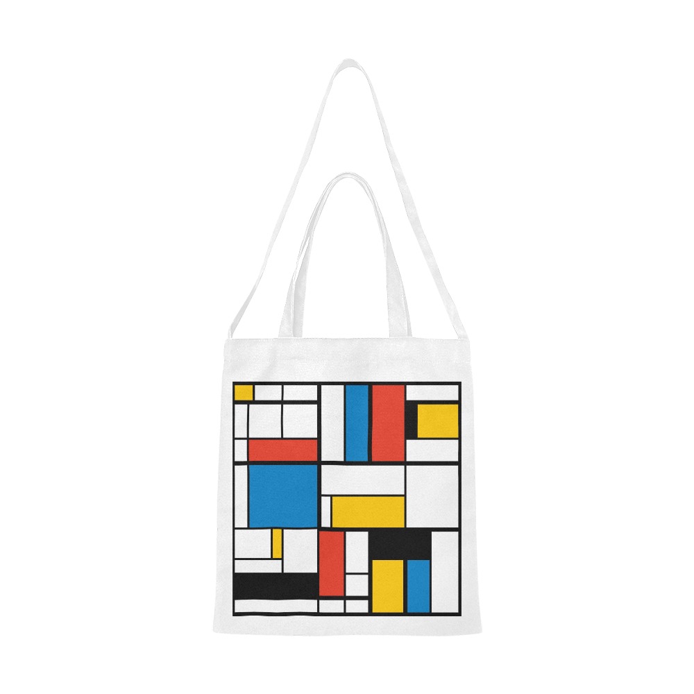 Mondrian De Stijl Modern Canvas Tote Bag/Medium (Model 1701)