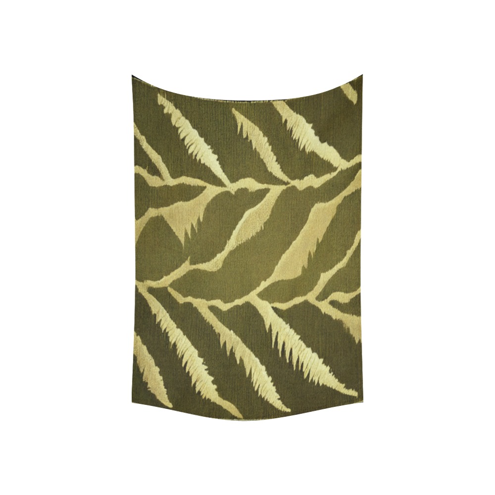 green leaf camo style Cotton Linen Wall Tapestry 60"x 40"