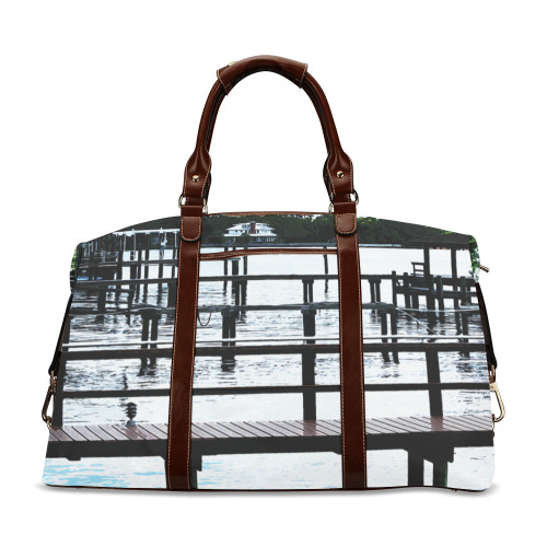 Docks On The River 7580 Classic Travel Bag (Model 1643) Remake