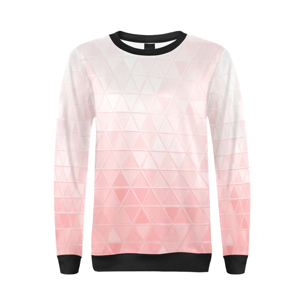 mosaic triangle 30 All Over Print Crewneck Sweatshirt for Women (Model H18)