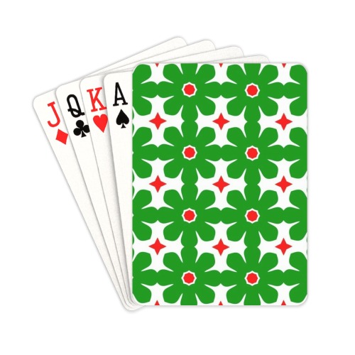 Christmas Pattern (4) Playing Cards 2.5"x3.5"