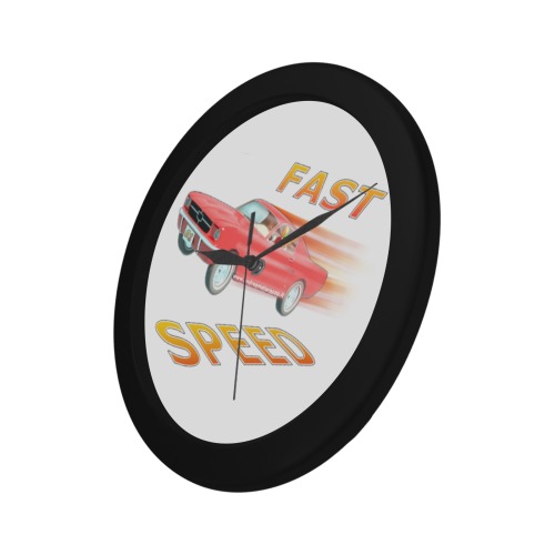 Fast and Speed 01 Circular Plastic Wall clock