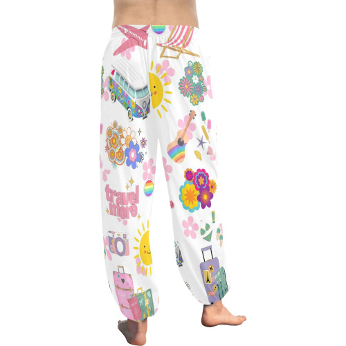 Hippie Summer Holiday Travel Vacation Artwork Design Women's All Over Print Harem Pants (Model L18)