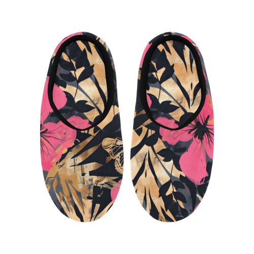 cozy feet Women's Non-Slip Cotton Slippers (Model 0602)