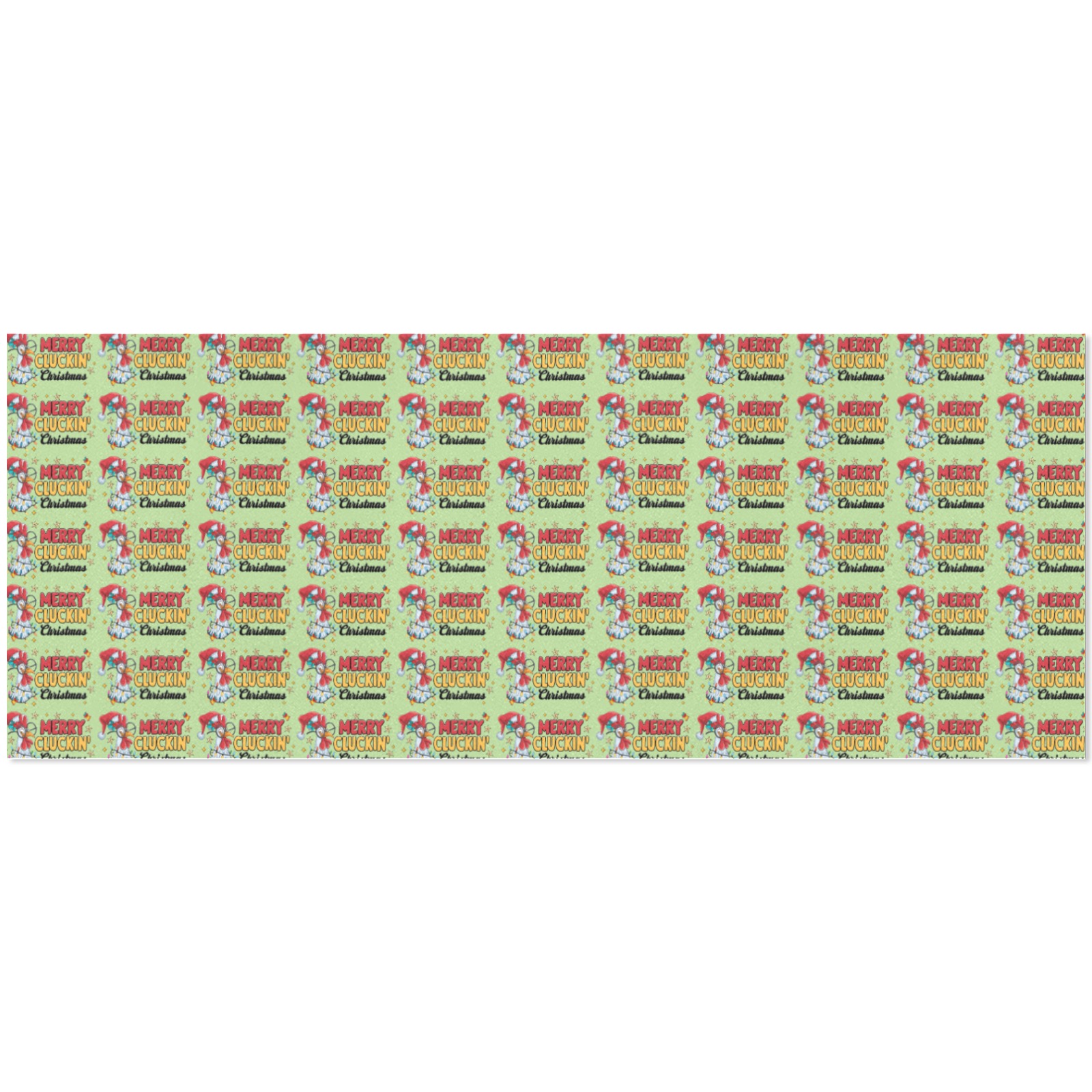 Merry Cluckin Chistmas Gift Wrapping Paper 58"x 23" (1 Roll)